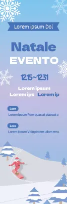 Blu gradiente illustrazione Natale stazione sciistica evento di sconto