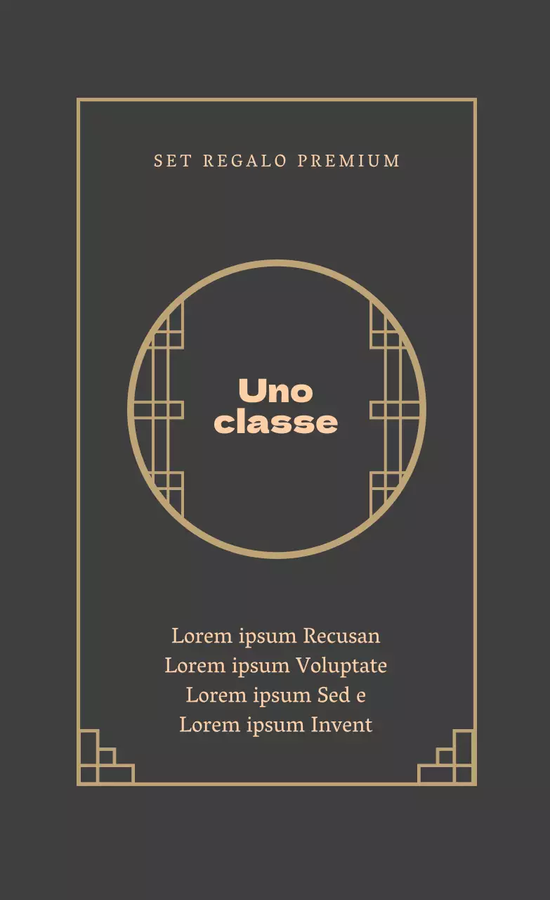 Set regalo illustrato beige etichetta di imballaggio hanwa