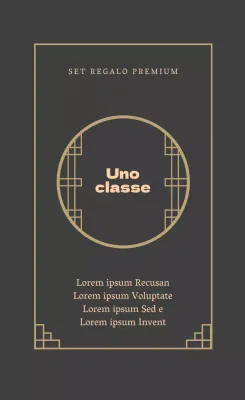 Set regalo illustrato beige etichetta di imballaggio hanwa