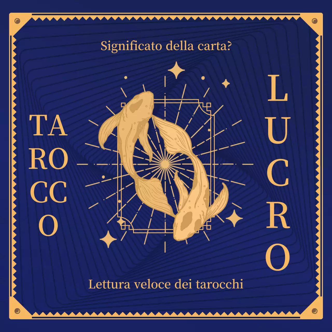 Concetto di tarocco per l'oroscopo del nuovo anno in blu navy e beige