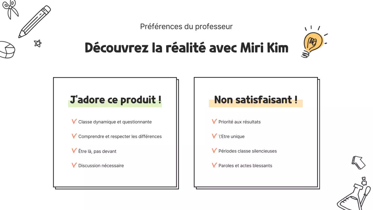 Un joli CV d'enseignant du primaire en blanc et jaune