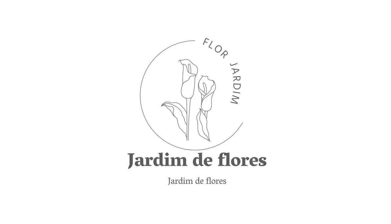 Cartão de visita ilustrado rosa-cinzento para florista
