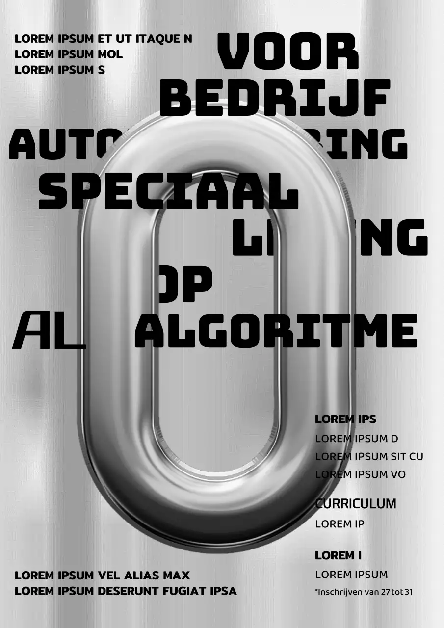 Algoritmische lesgids voor zilvermetaal 3D-concept