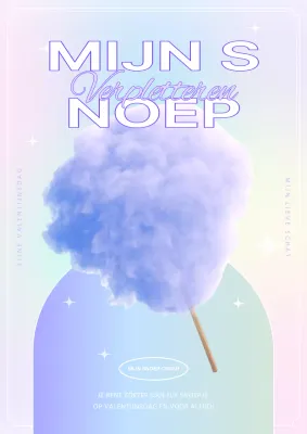 Holografische witte dag in paars en lichtblauw