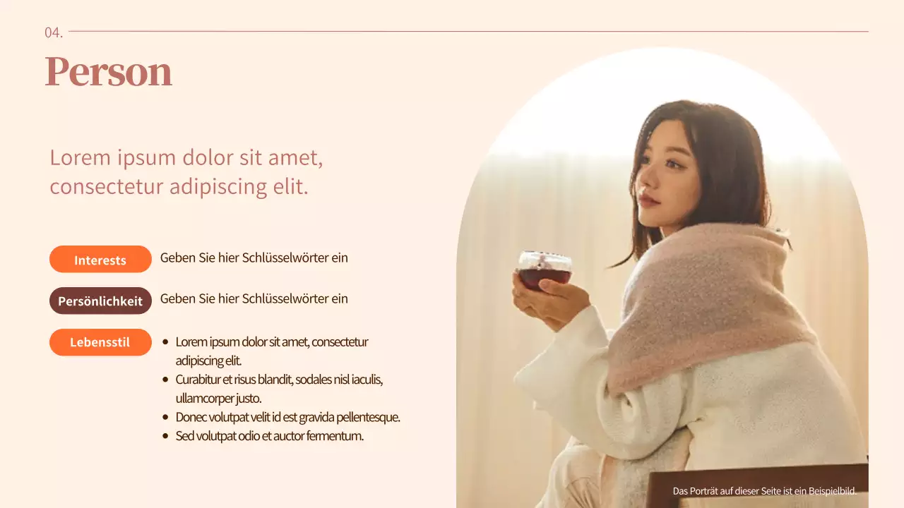 Ruhiger und schlichter Valentinstag-Planer mit orangefarbenen Akzenten auf einem warmen braunen Hintergrund