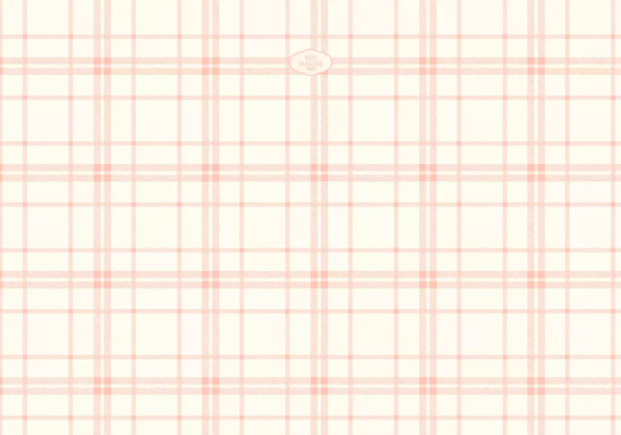 Bakkerijconcept met luxe patches in een roze en geel ruitpatroon