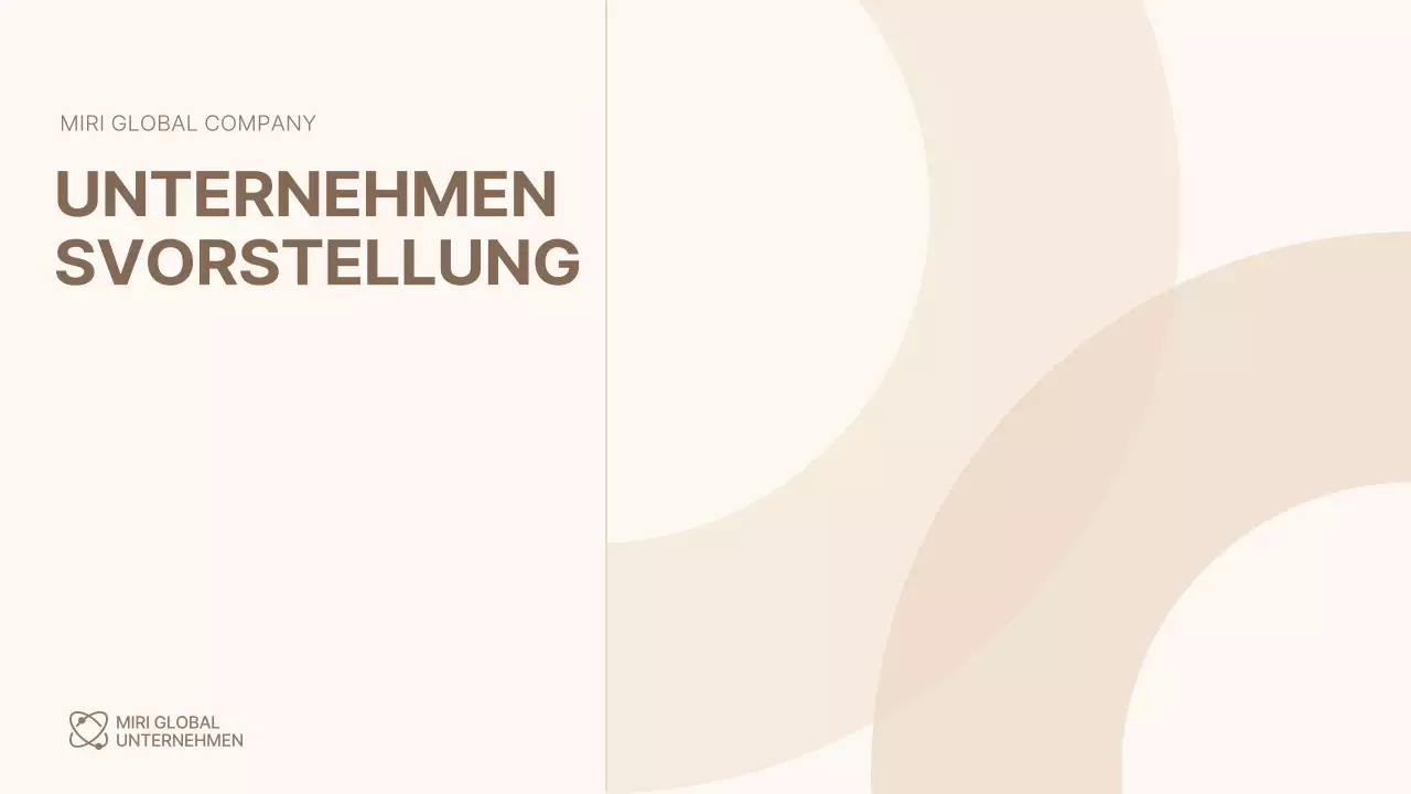 Ein einfaches braun-beiges Unternehmensprofil