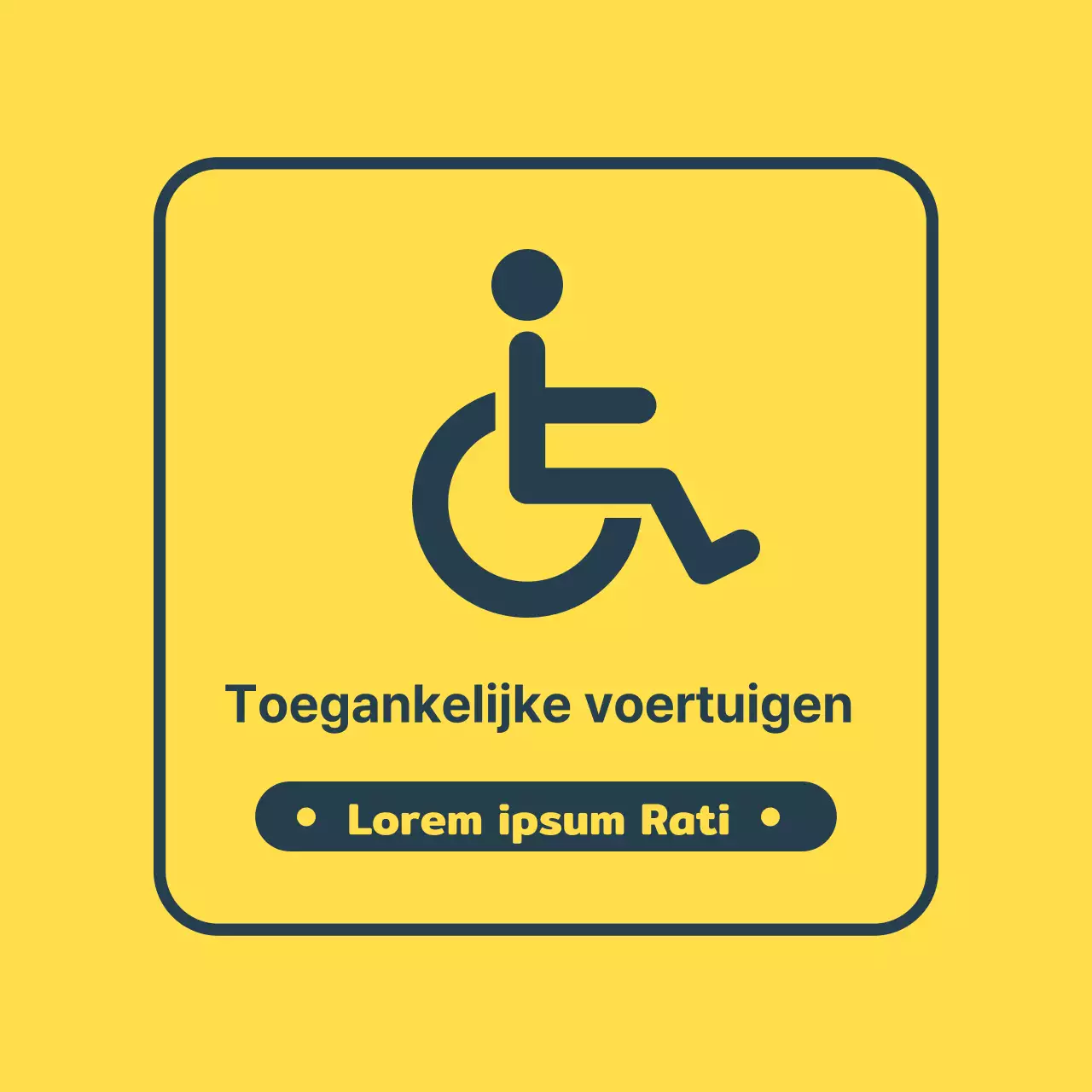 Geel marineblauw zeer leesbare toegankelijke voertuiggids