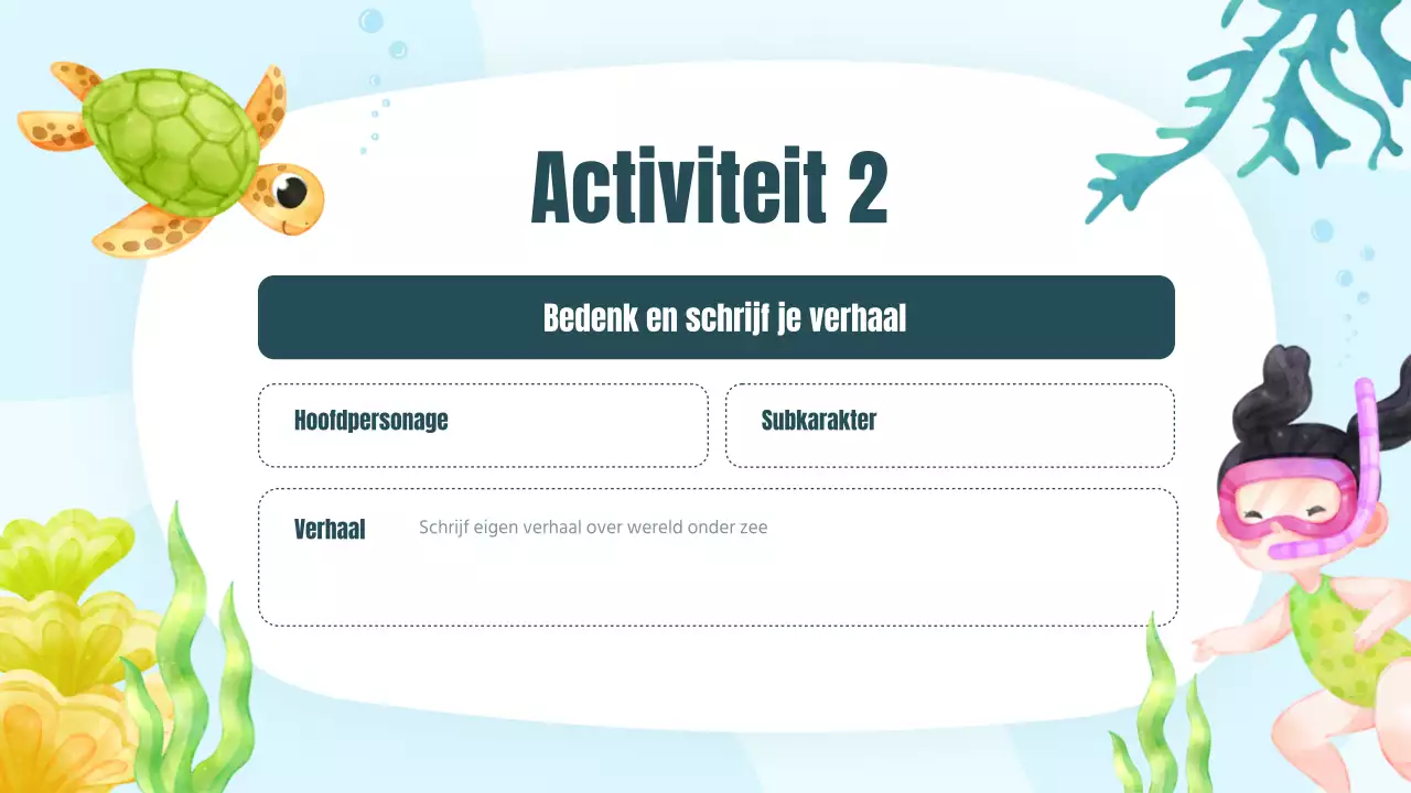 Een kleurrijk en schattig zeegeïllustreerd voorleesverhaal
