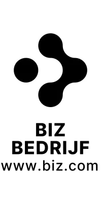 Strak en eenvoudig logo met ronde symbolen in zwart voor een bedrijf