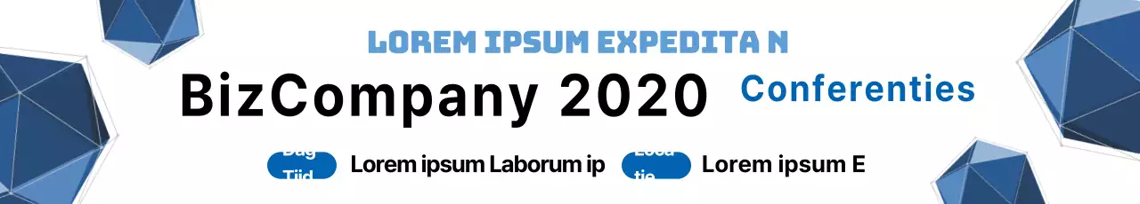Blauwe illustratie geometrie bedrijfsconferentie promotie