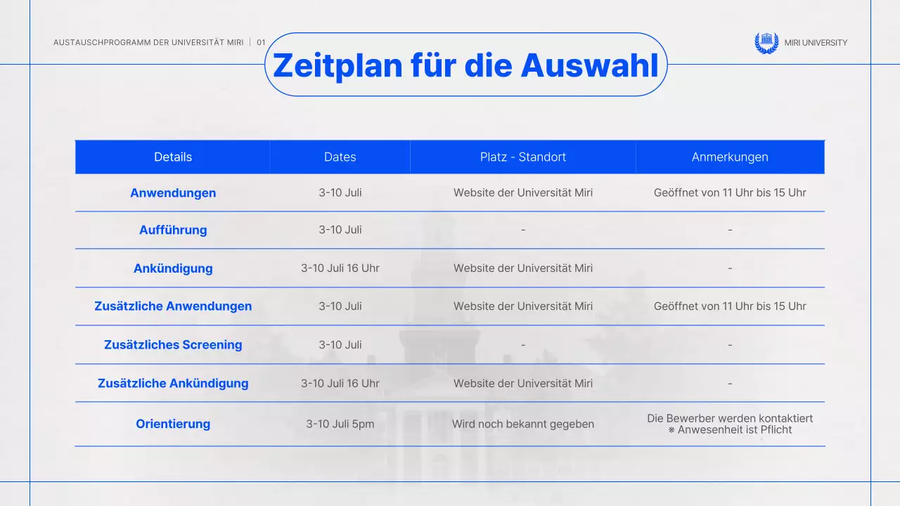Eine einfache blaue und graue Host-Austausch-Informationssitzung