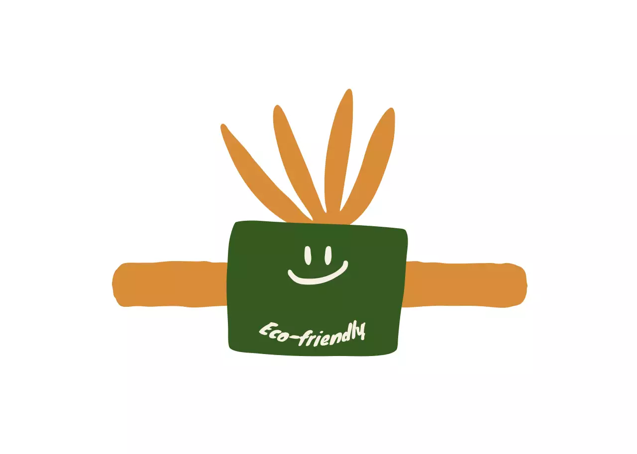 Guida ai prodotti vegani ecologici con illustrazioni concettuali organiche minimaliste arancioni e verdi