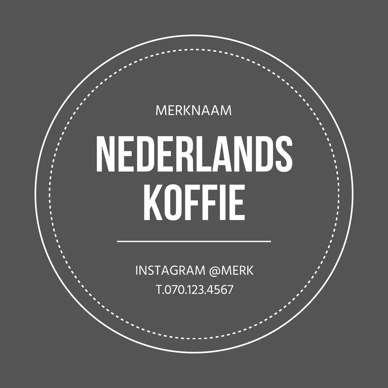 Grijze Rand Koffie Cirkel