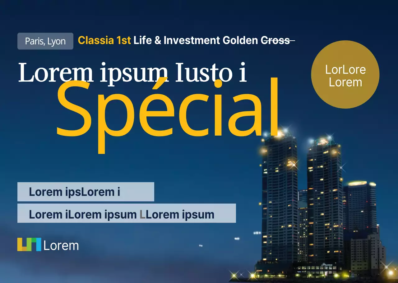 Motif de formes géométriques blanc bleu promotion de la propriété