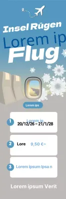 Hervorgehoben in blauem TextPromotion von Reiseveranstaltungen