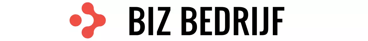 Promoot je bedrijf met een strak rood en zwart logo