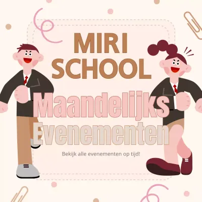 Informatie over evenementen op de campus in beige en bruin