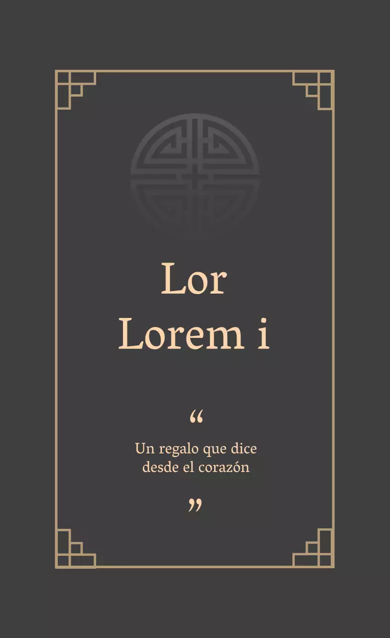 Etiqueta ilustrada gris oscuro para el estuche de regalo