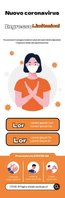 Arancione Bianco COVID-19 restrizioni per gli esterni