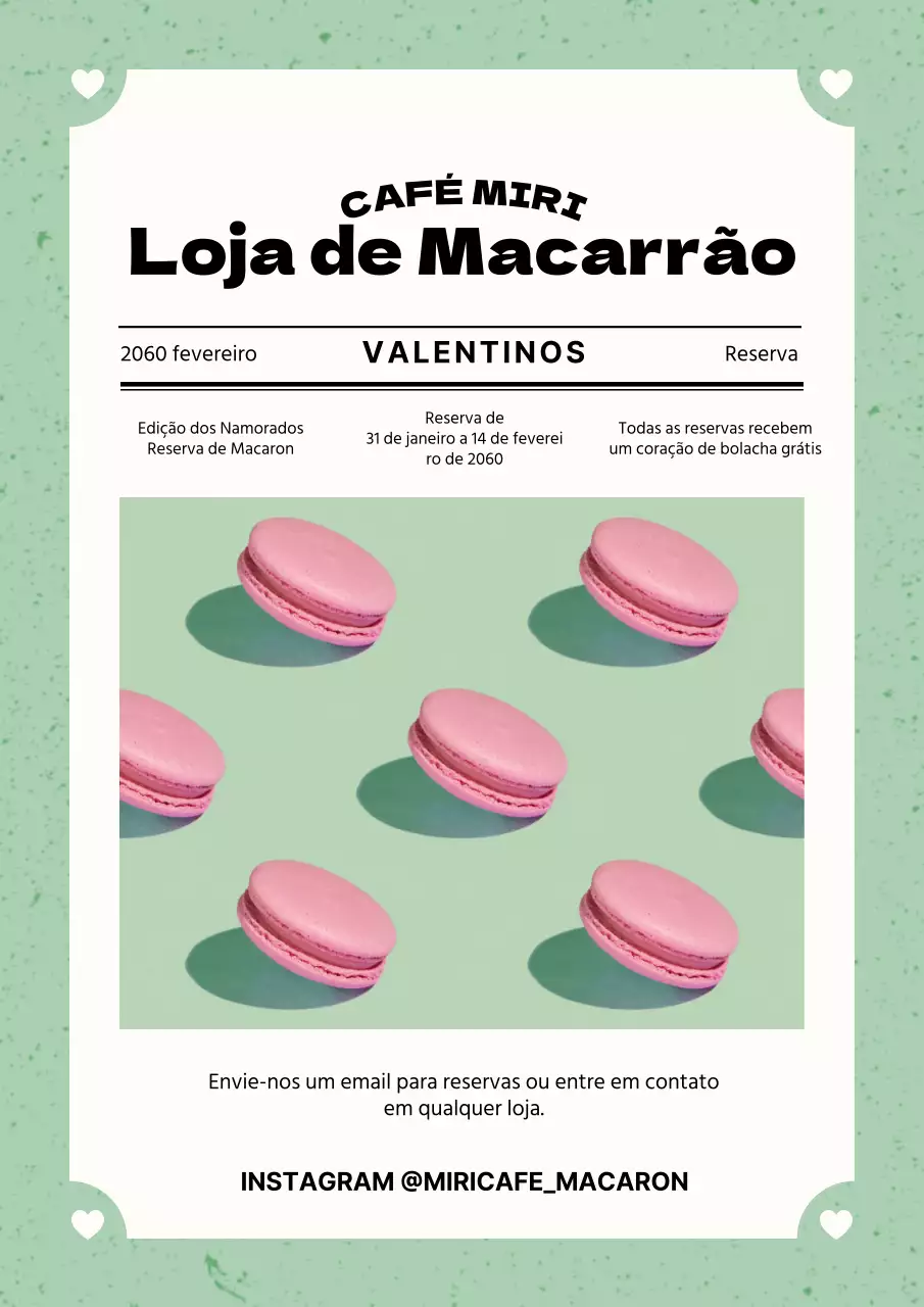 Proposta para uma loja de macarons moderna e com sabor a menta