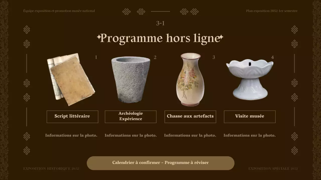 Programme d'exposition du musée Brown tone pour le premier semestre de l'année