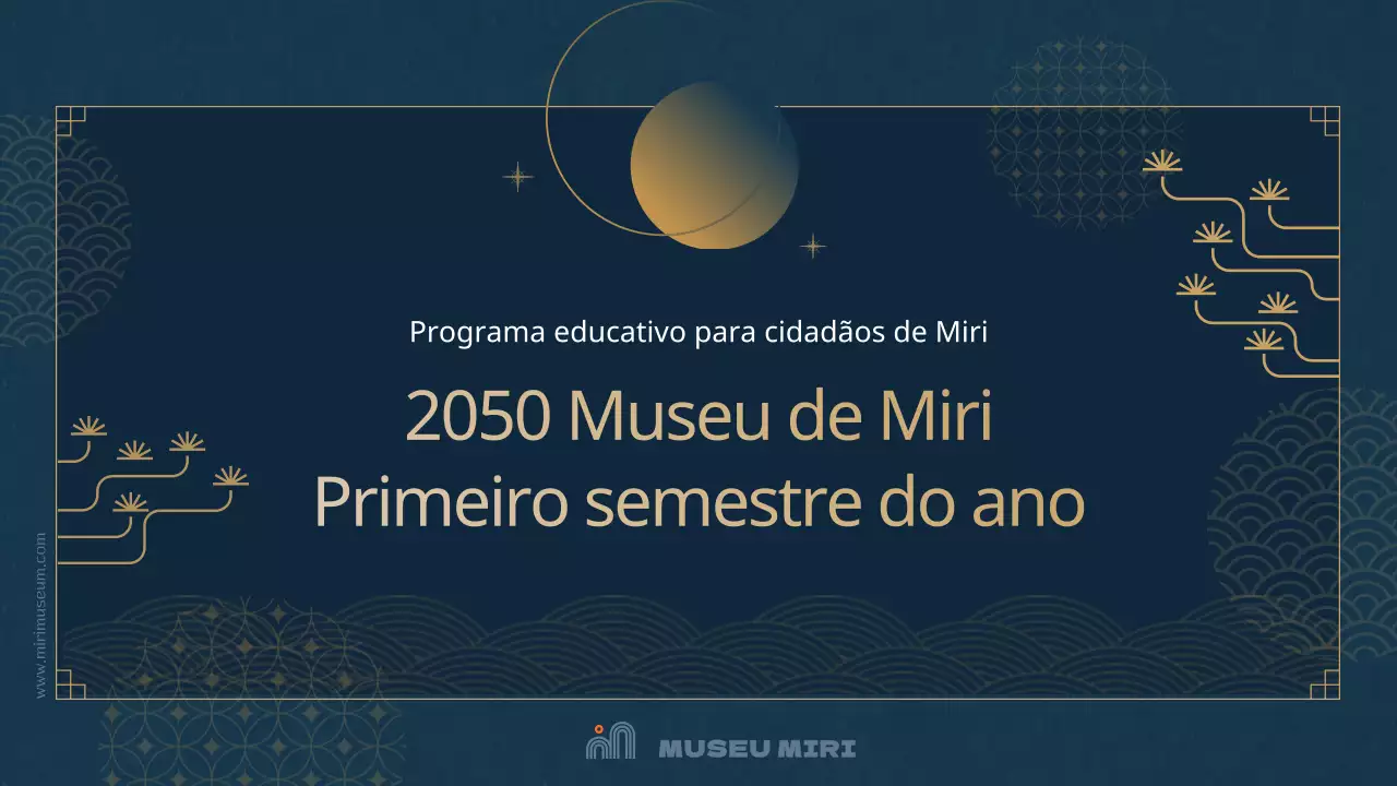 Plano de programa do museu temático oriental azul