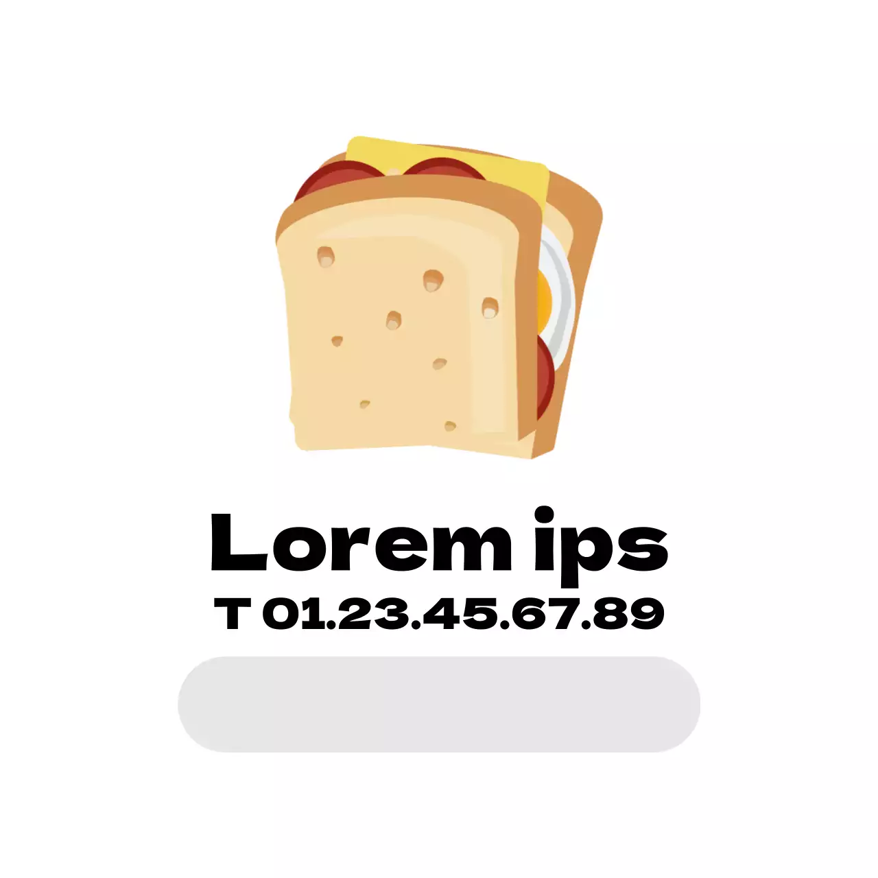 Étiquettes blanches illustrées pour sandwichs