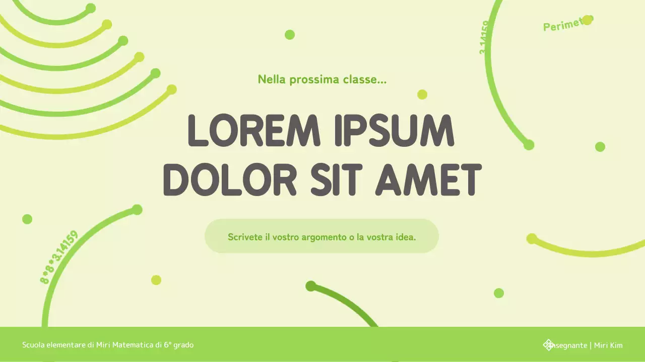 Circonferenza e piday per il colore chartreuse