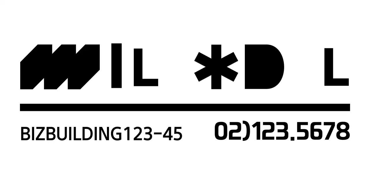 Logotipo de texto sencillo para un kit de iniciación a la empresa