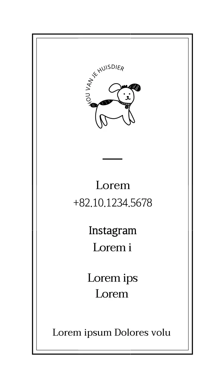 zwarte illustratie eenvoudige hondenverzorging