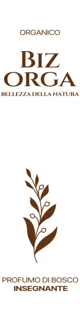 Per promuovere i cosmetici biologici con una semplice illustrazione in marrone scuro.