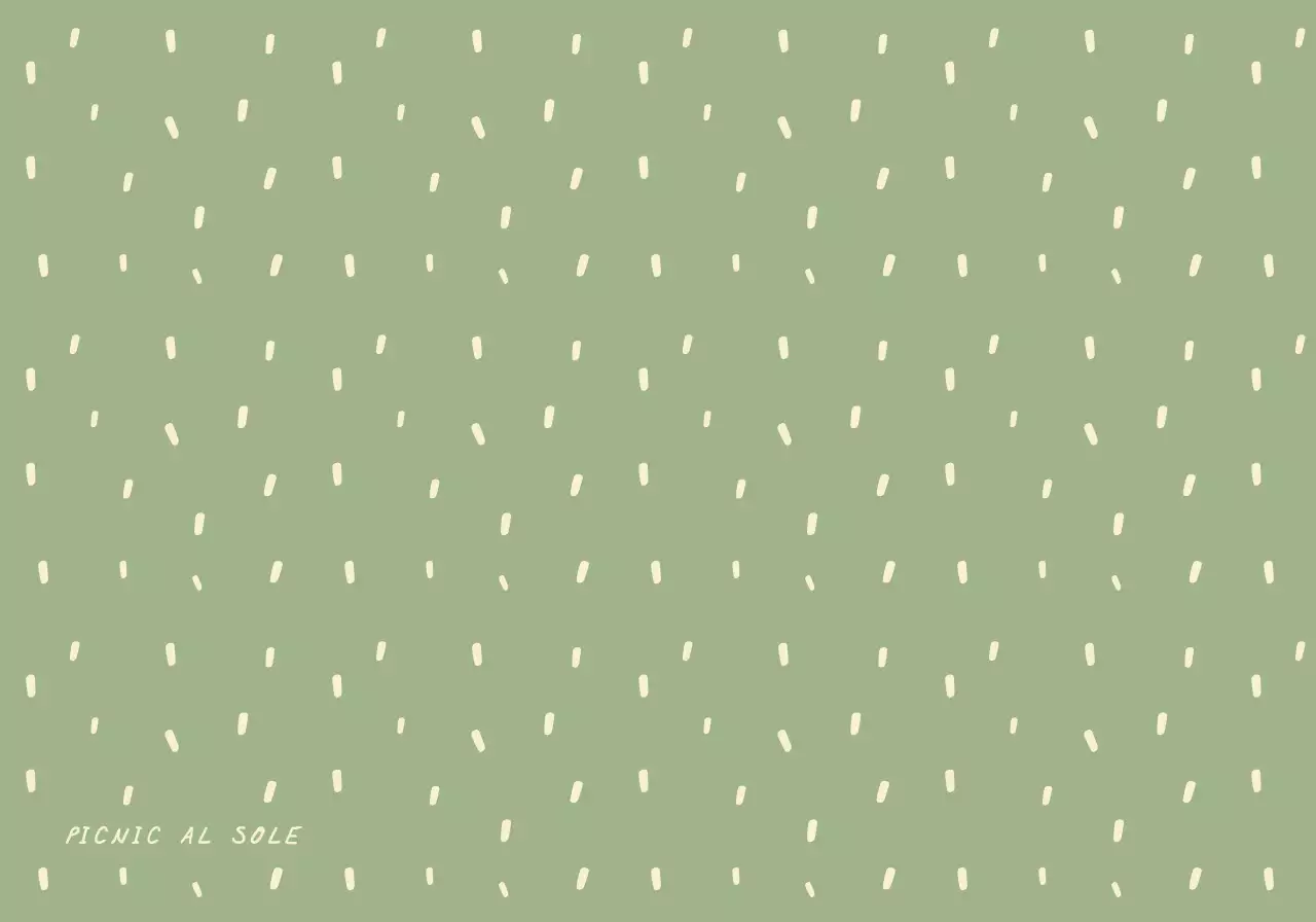 Un design semplice con punti verdi e gialli.