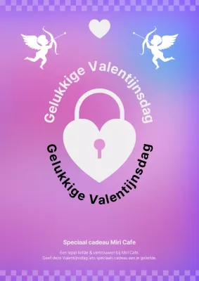 Valentijnsdag met liefdessloten en cupido concept
