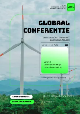 Corporate PR-conferentie met een groen modern concept