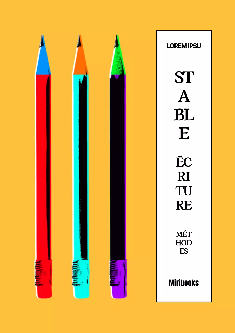 Loisirs d'écriture pop art jaune et blanc