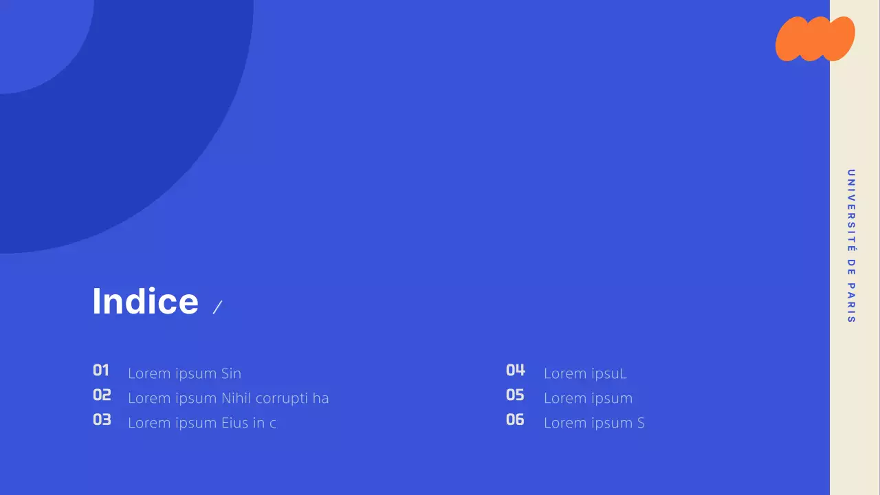 Une présentation d'orientation avec un design tendance, accentué par des couleurs vives.