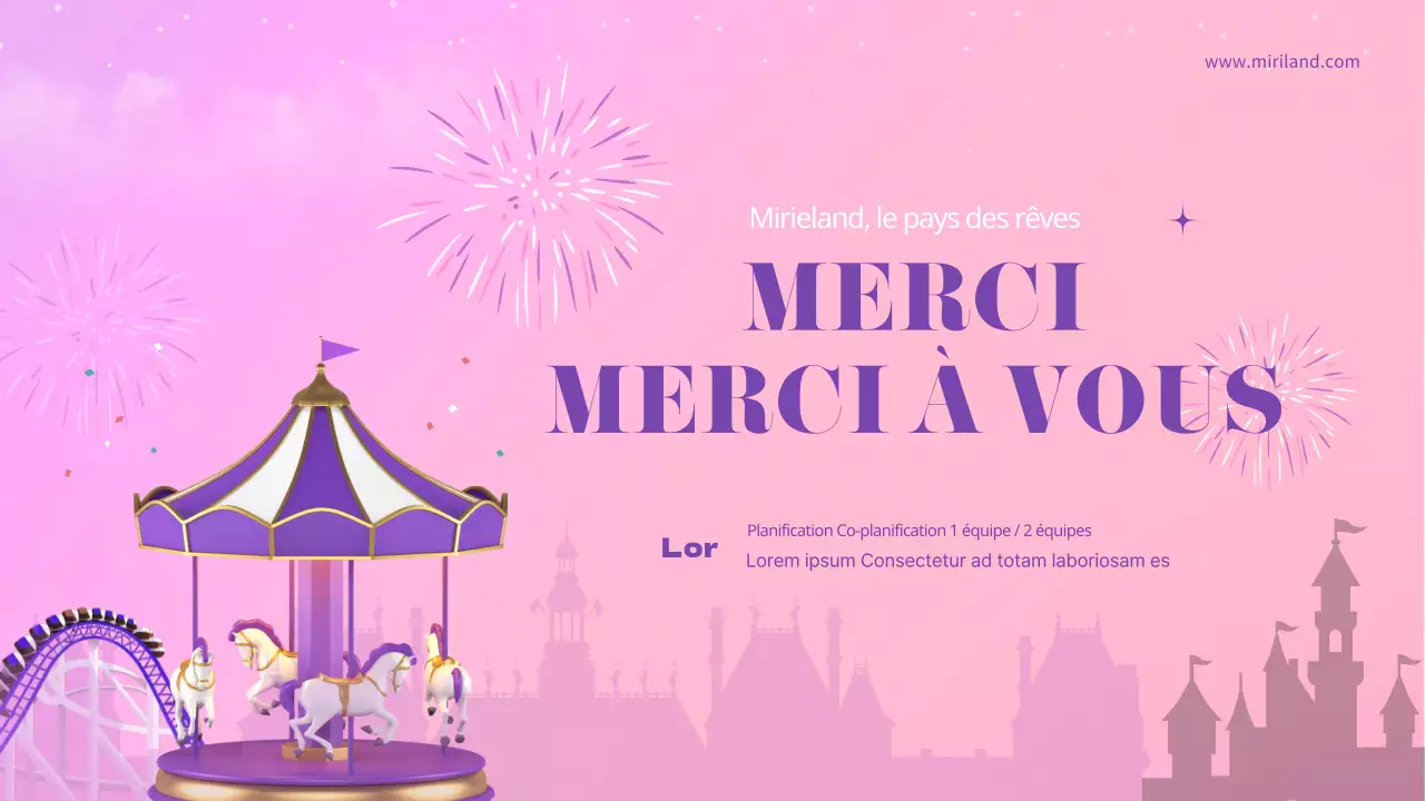 Planificateur d'événements pour la parade du parc d'attractions aux couleurs pastel