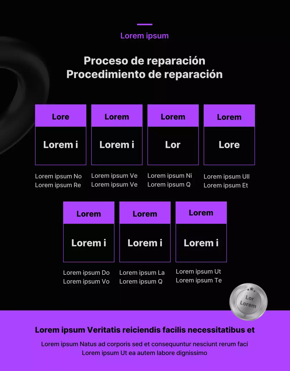 Promocione los servicios de reparación electrónica con puntos morados (más)