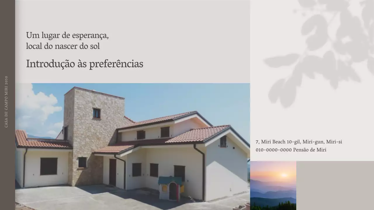 Apresentamos a Pensão Miridi em tons calmos de bege e cinzento