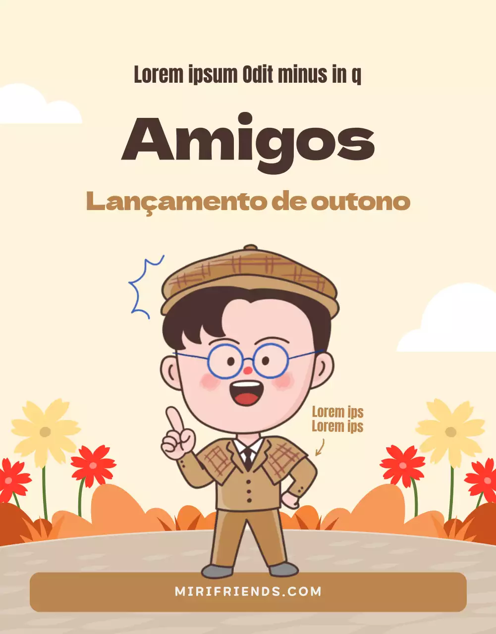 O lançamento dos simpáticos apoiantes MyriFriends castanhos e amarelos