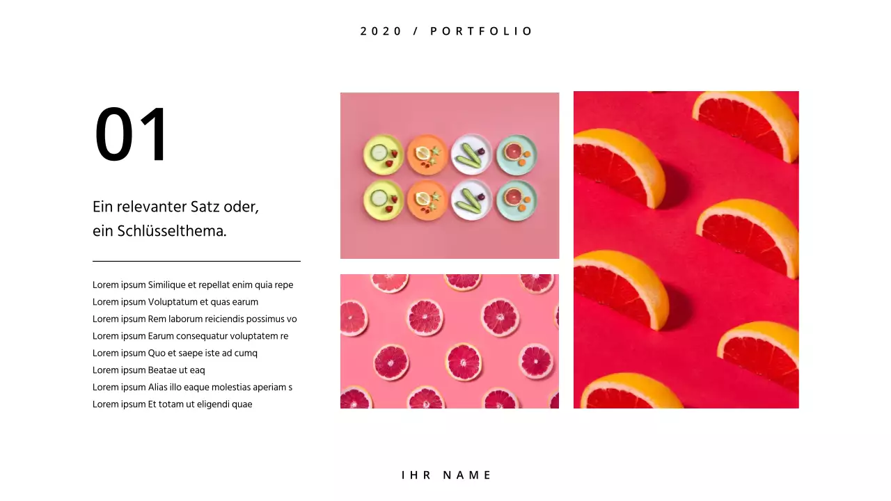 Eine einfache Mappe in Weiß und Schwarz