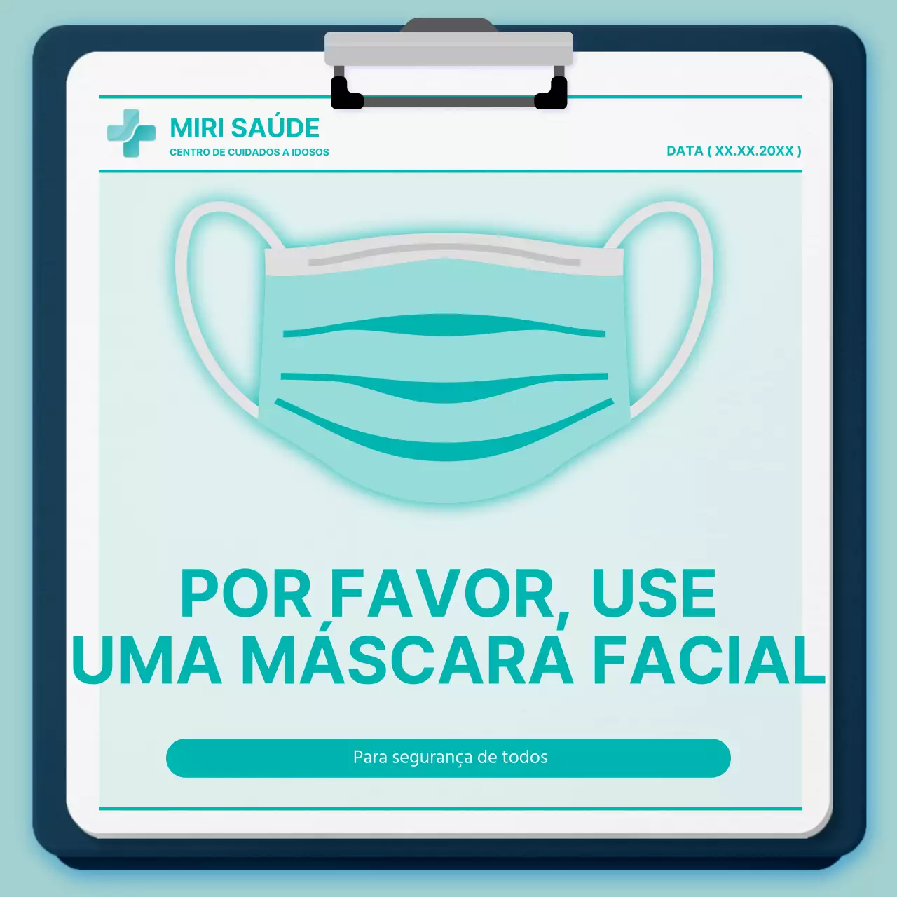 Ficha hospitalar limpa e higiénicaInstruções de utilização da máscara Concept