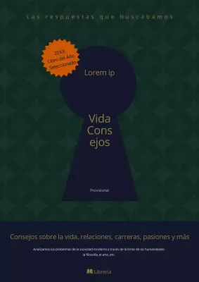 Cubierta verde azul marino para libro de humanidades