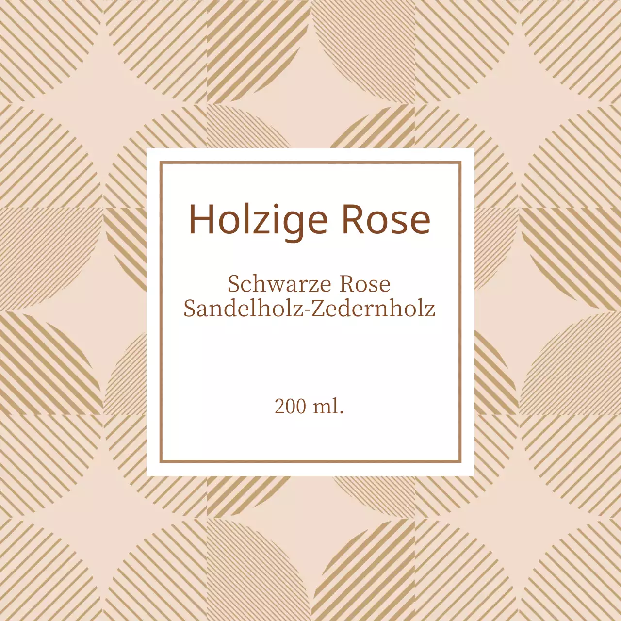 Beige gemustertes Diffusor-Etikett