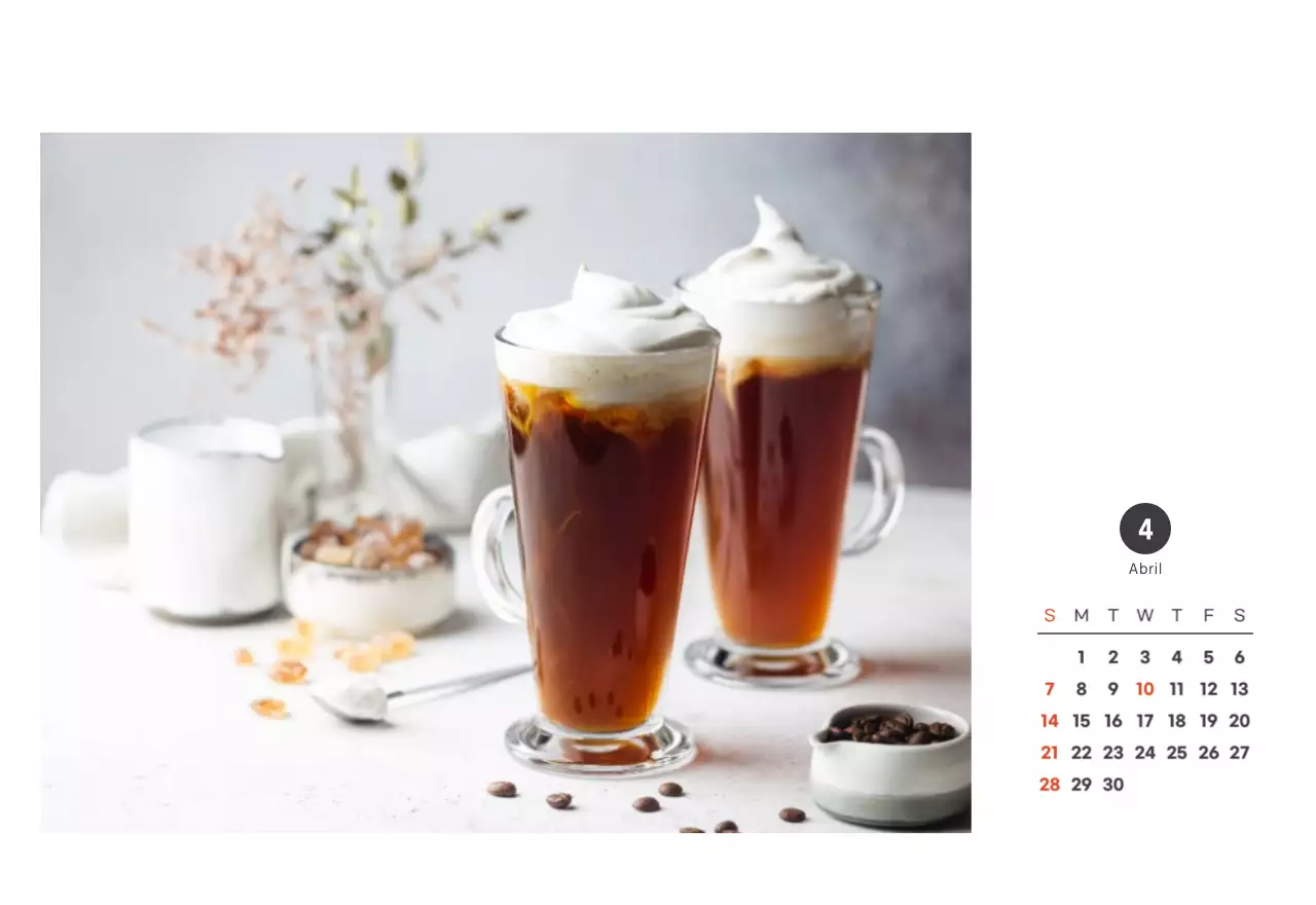 Un café sentimental blanco y marrón