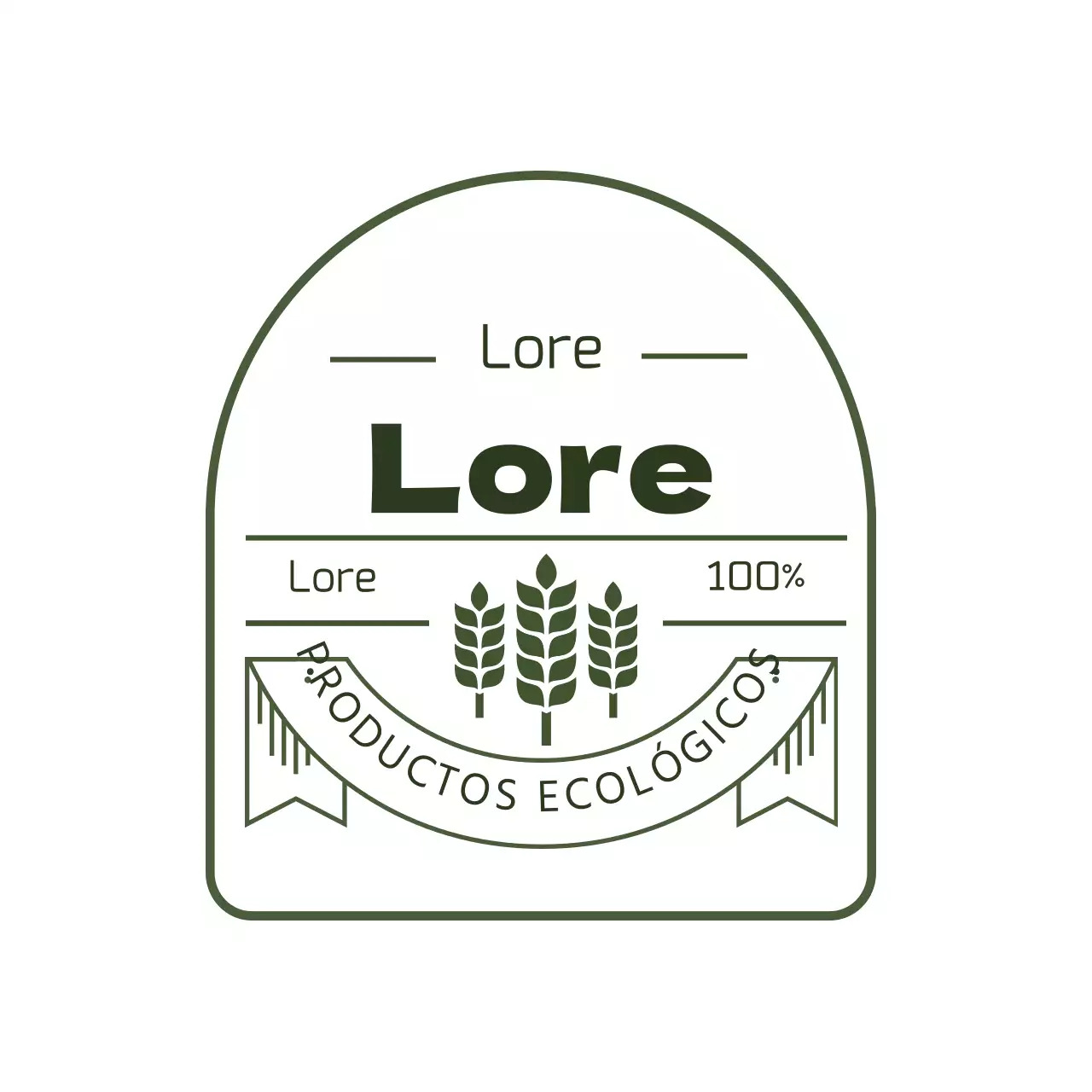 Etiqueta de Arroz Vintage Verde