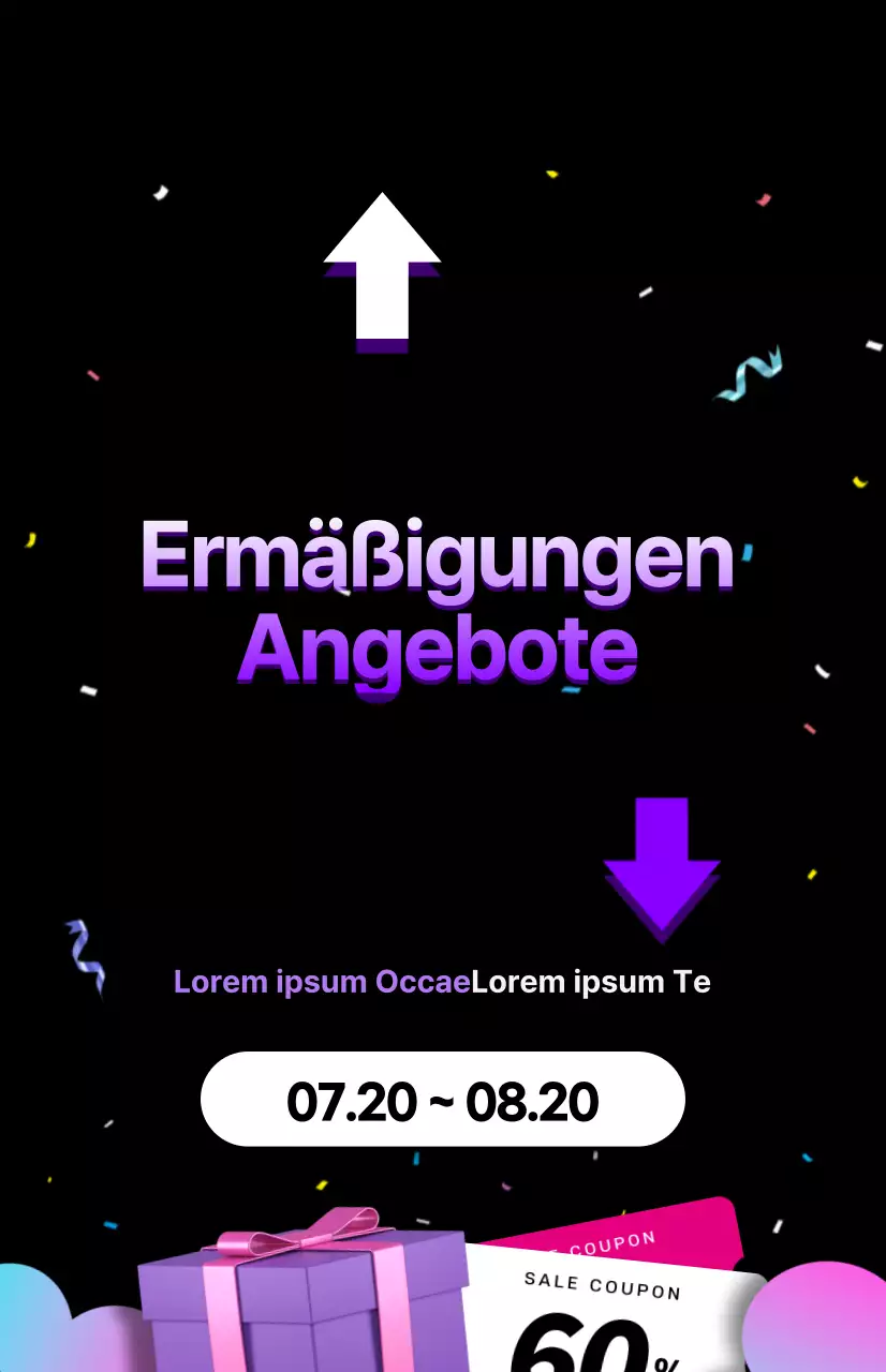 Ein partytauglicher Sale in Lila und Schwarz