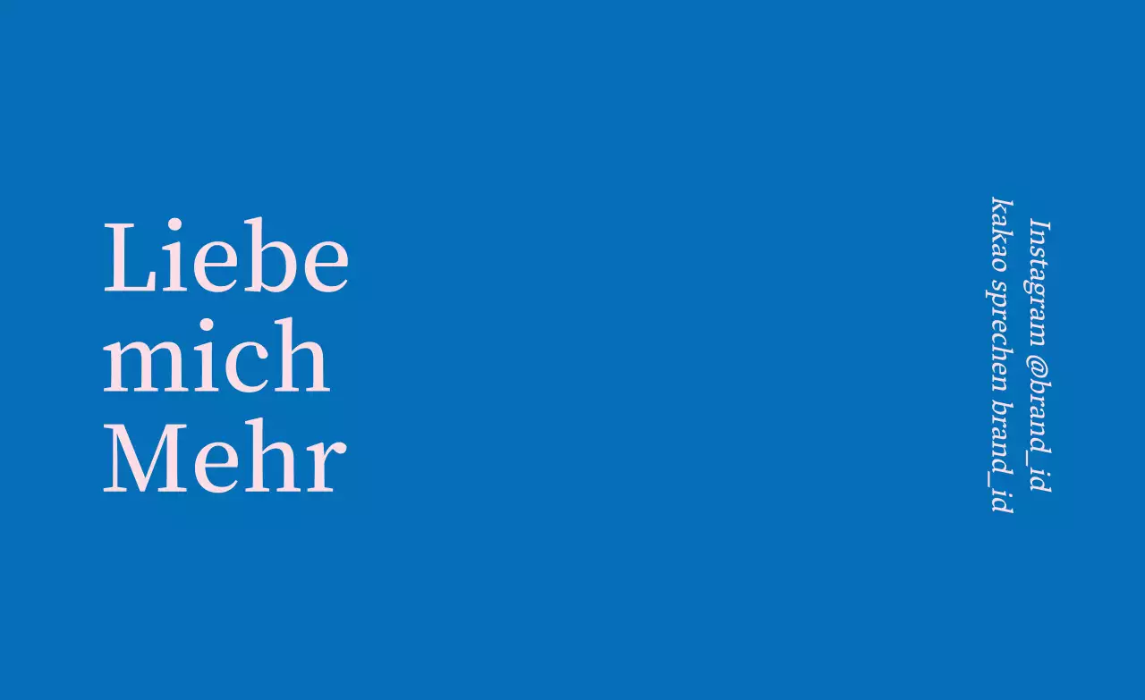 Blau-rosa Markenetikett