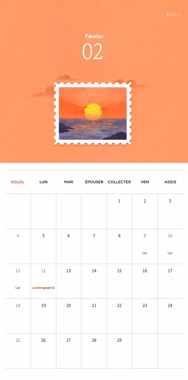 Illustrations de timbres avec un concept chaleureux